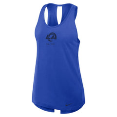 Los Angeles Rams Women's Glory Open-Back Crisscross Dri-FIT Tank Top Royal - Nike