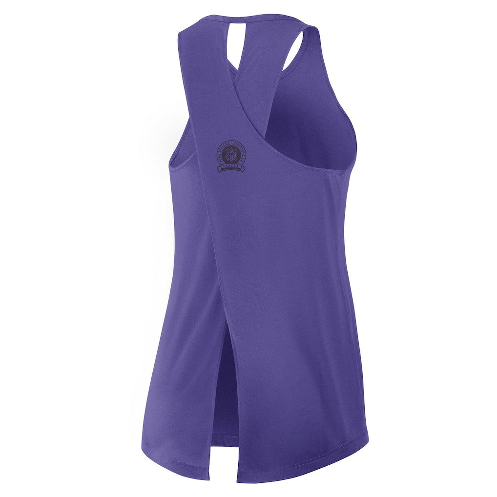 Minnesota Vikings Women's Glory Open-Back Crisscross Dri-FIT Tank Top Purple - Nike