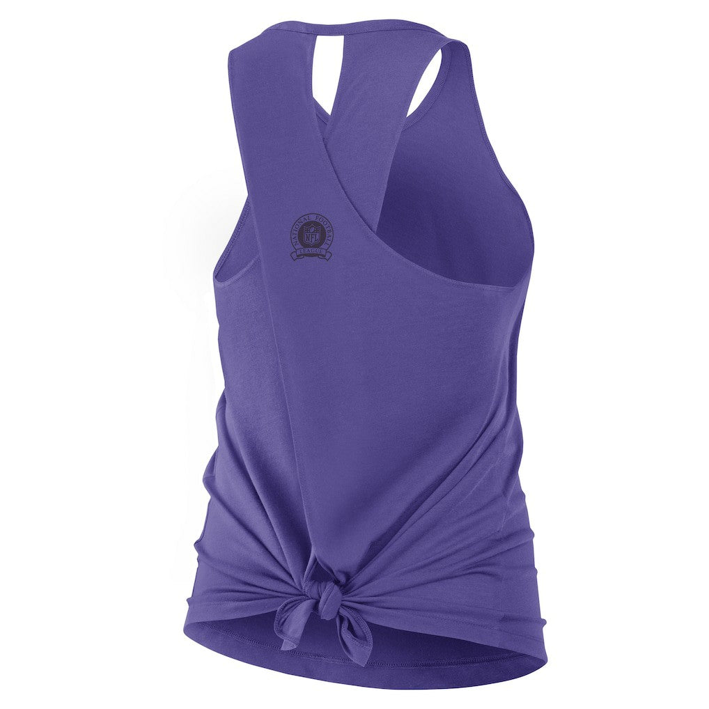 Minnesota Vikings Women's Glory Open-Back Crisscross Dri-FIT Tank Top Purple - Nike