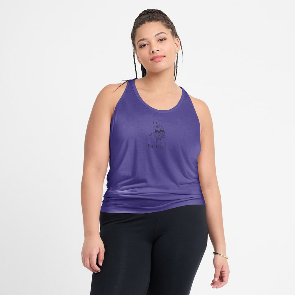 Minnesota Vikings Women's Glory Open-Back Crisscross Dri-FIT Tank Top Purple - Nike