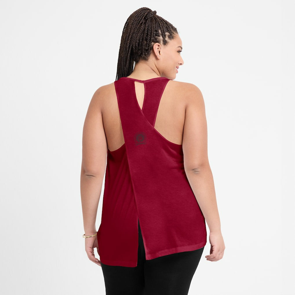 Washington Commanders Women's Glory Open-Back Crisscross Dri-FIT Tank Top Burgundy - Nike