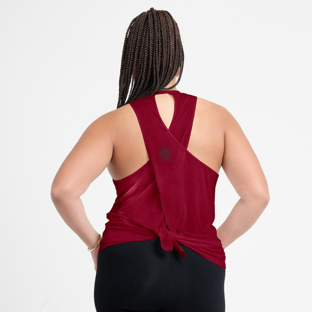 Washington Commanders Women's Glory Open-Back Crisscross Dri-FIT Tank Top Burgundy - Nike