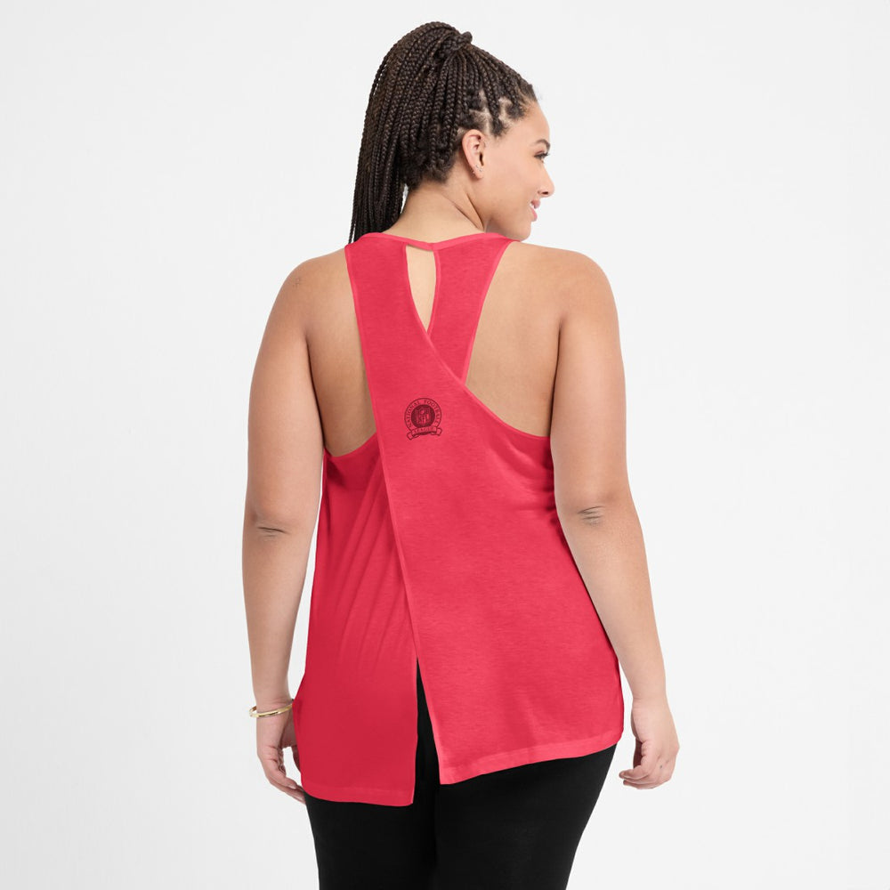 Tampa Bay Buccaneers Women's Glory Open-Back Crisscross Dri-FIT Tank Top Light Red - Nike