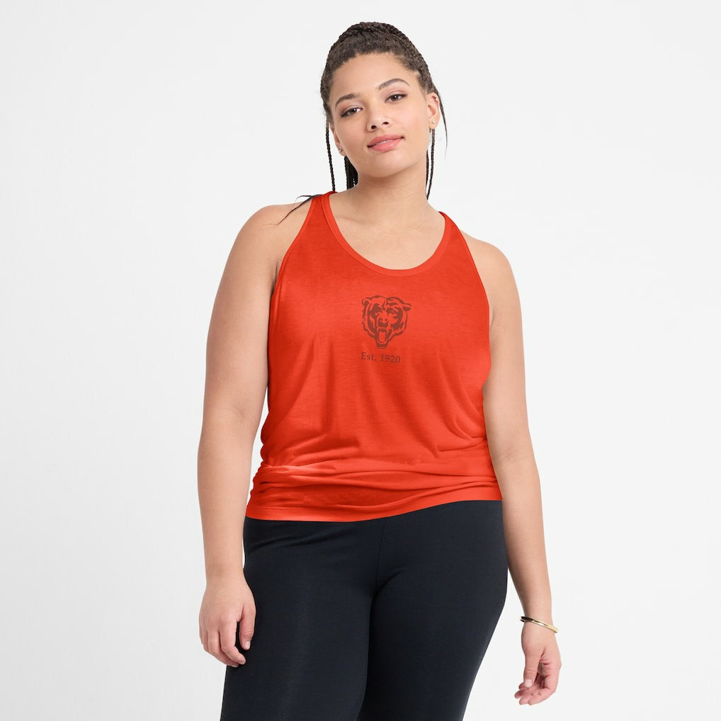 Chicago Bears Women's Glory Open-Back Crisscross Dri-FIT Tank Top Orange - Nike