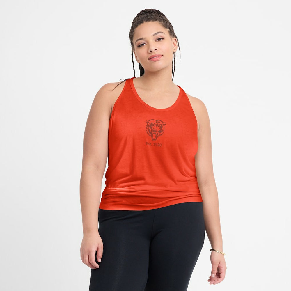 Chicago Bears Women's Glory Open-Back Crisscross Dri-FIT Tank Top Orange - Nike