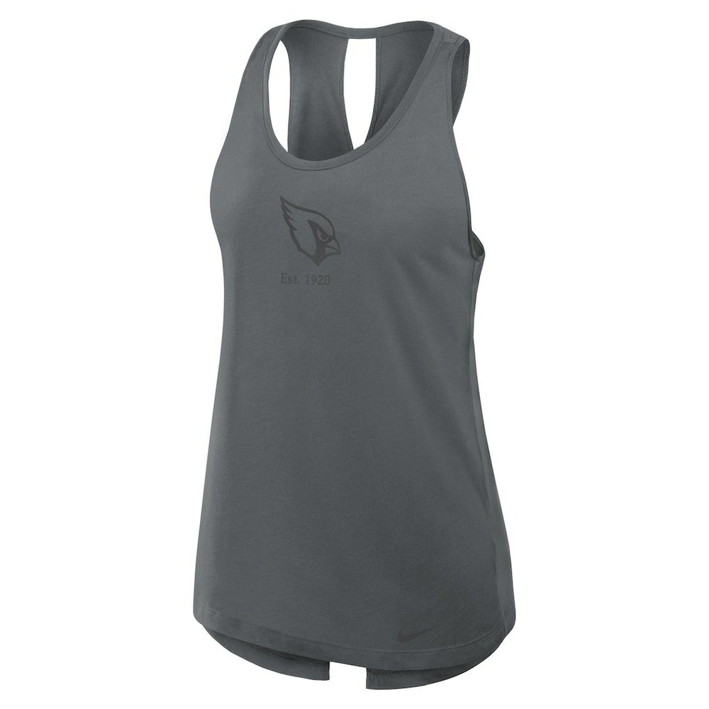 Arizona Cardinals Women's Glory Open-Back Crisscross Dri-FIT Tank Top Charcoal - Nike