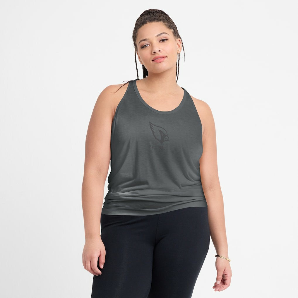 Arizona Cardinals Women's Glory Open-Back Crisscross Dri-FIT Tank Top Charcoal - Nike