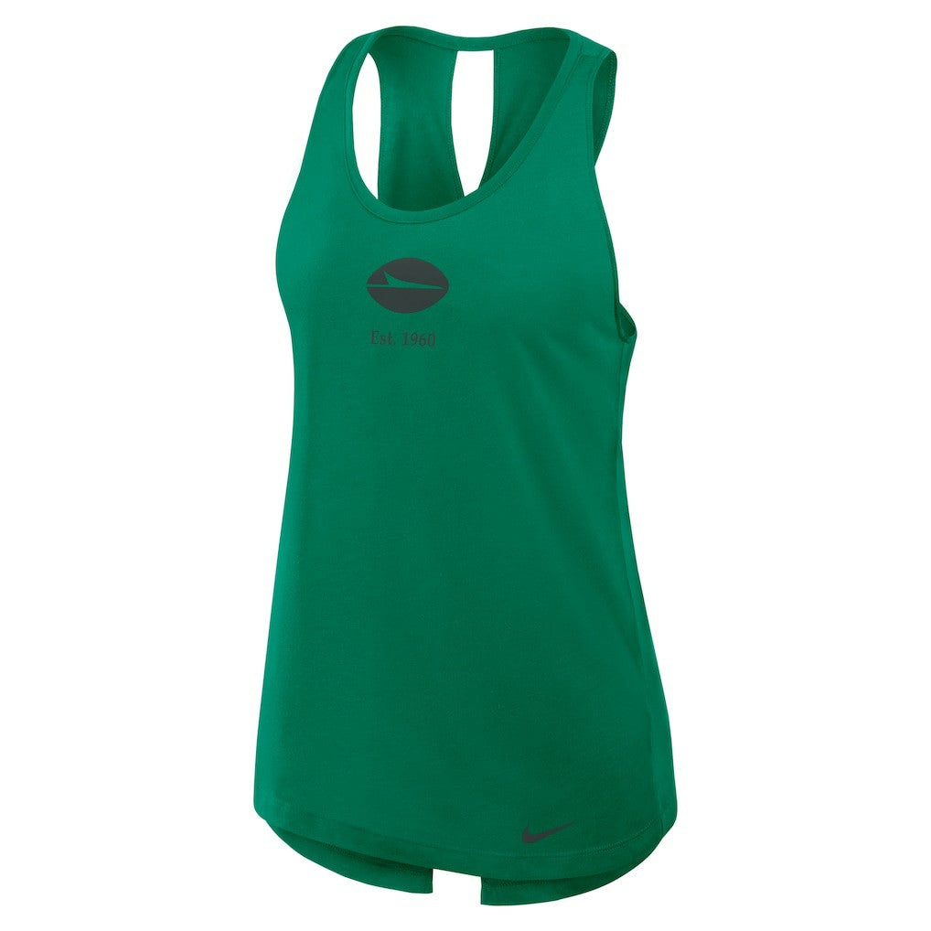New York Jets Women's Glory Open-Back Crisscross Dri-FIT Tank Top Green - Nike