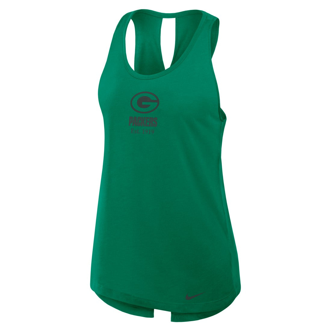 Green Bay Packers Women's Glory Open-Back Crisscross Dri-FIT Tank Top Green - Nike
