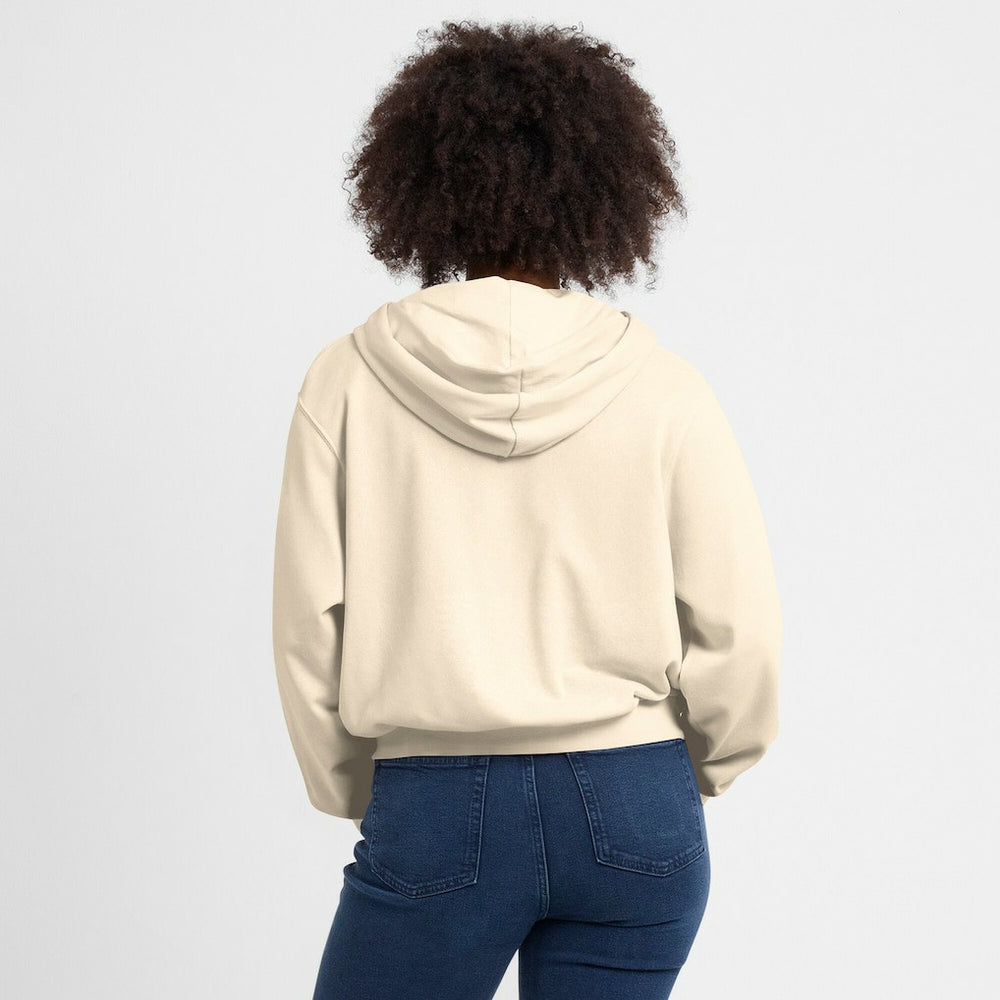 Minnesota Vikings Women's Glory Cropped Full-Zip Hoodie Cream - Nike