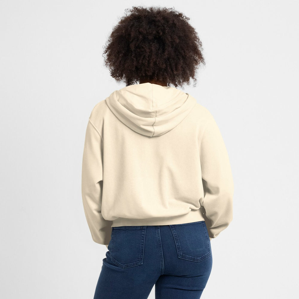 Green Bay Packers Women's Glory Cropped Full-Zip Hoodie Cream - Nike