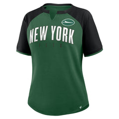 New York Jets Women's Height Advantage T-Shirt Green/Black - Fanatics