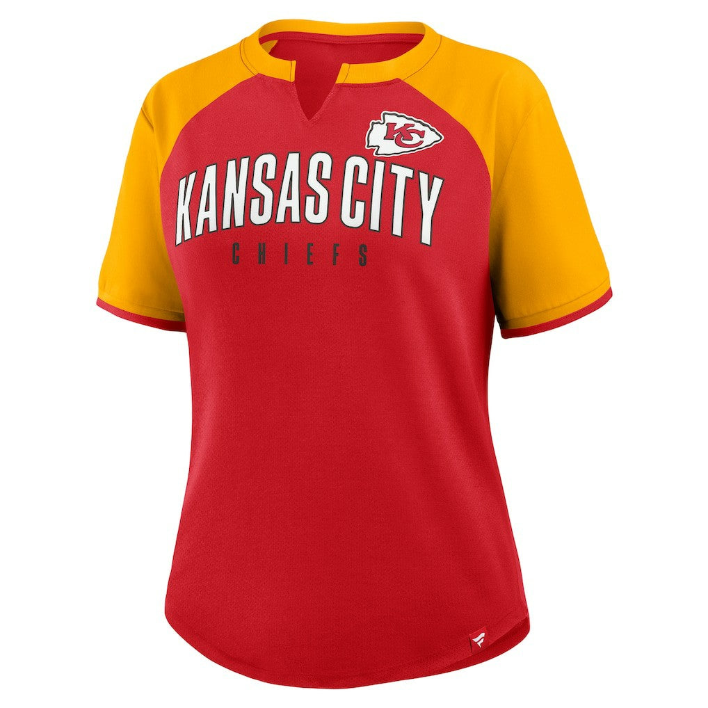Kansas City Chiefs Women's Height Advantage T-Shirt Red/Gold - Fanatics