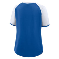 New York Giants Women's Height Advantage T-Shirt Royal/White - Fanatics