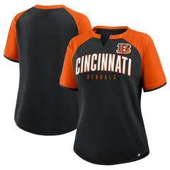 Cincinnati Bengals Women's Height Advantage T-Shirt Black/Orange - Fanatics