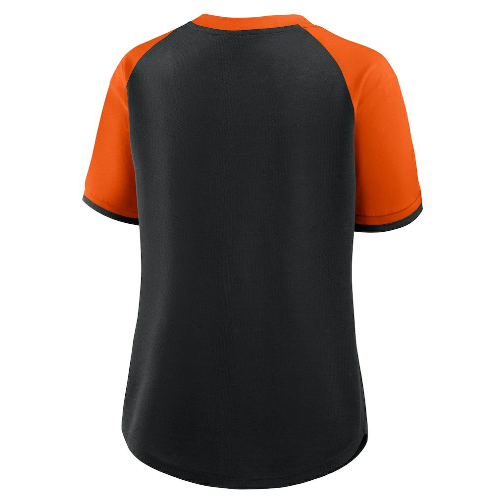 Cincinnati Bengals Women's Height Advantage T-Shirt Black/Orange - Fanatics