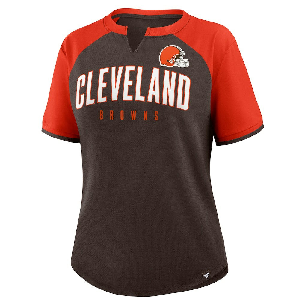 Cleveland Browns Women's Height Advantage T-Shirt Brown/Orange - Fanatics