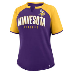 Minnesota Vikings Women's Height Advantage T-Shirt Purple/Gold - Fanatics
