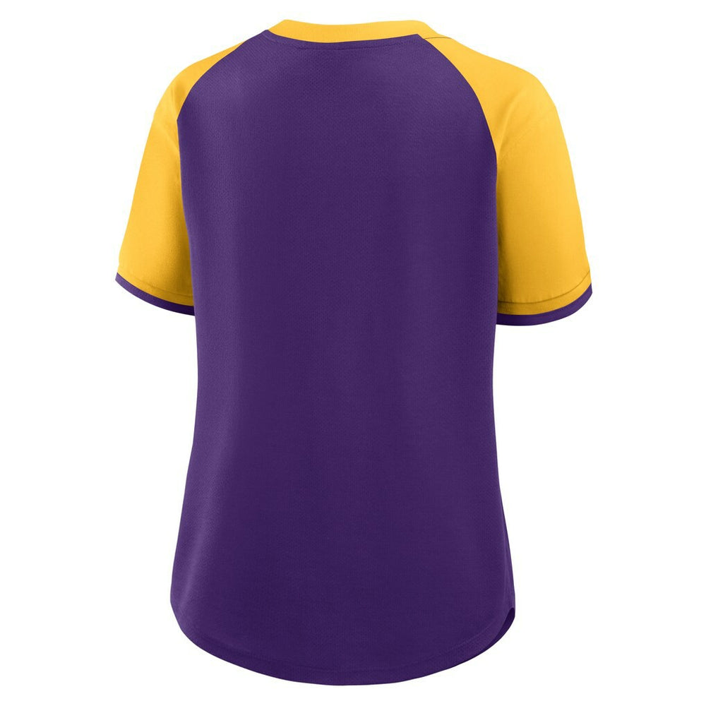 Minnesota Vikings Women's Height Advantage T-Shirt Purple/Gold - Fanatics