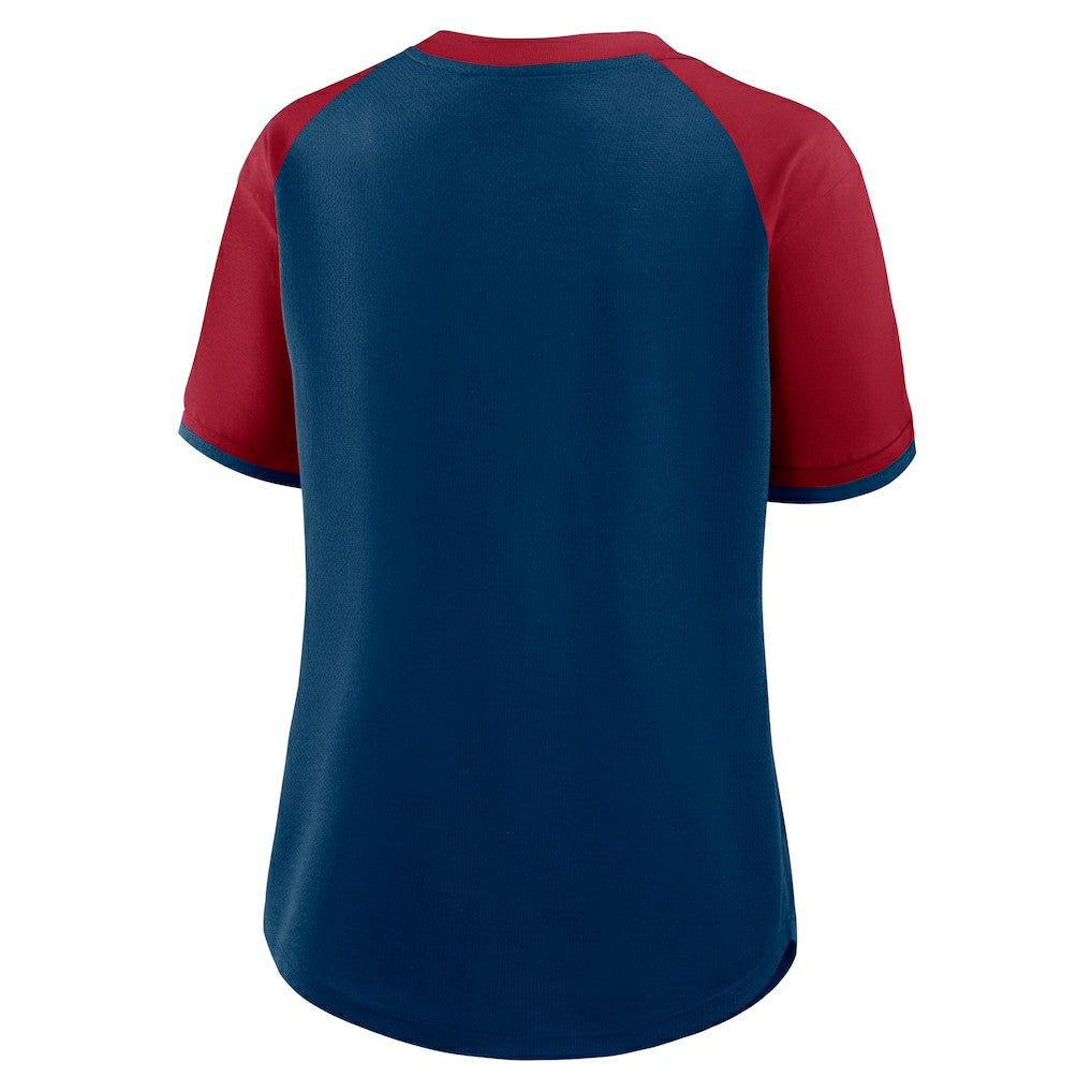Houston Texans Women's Height Advantage T-Shirt Navy/Red - Fanatics