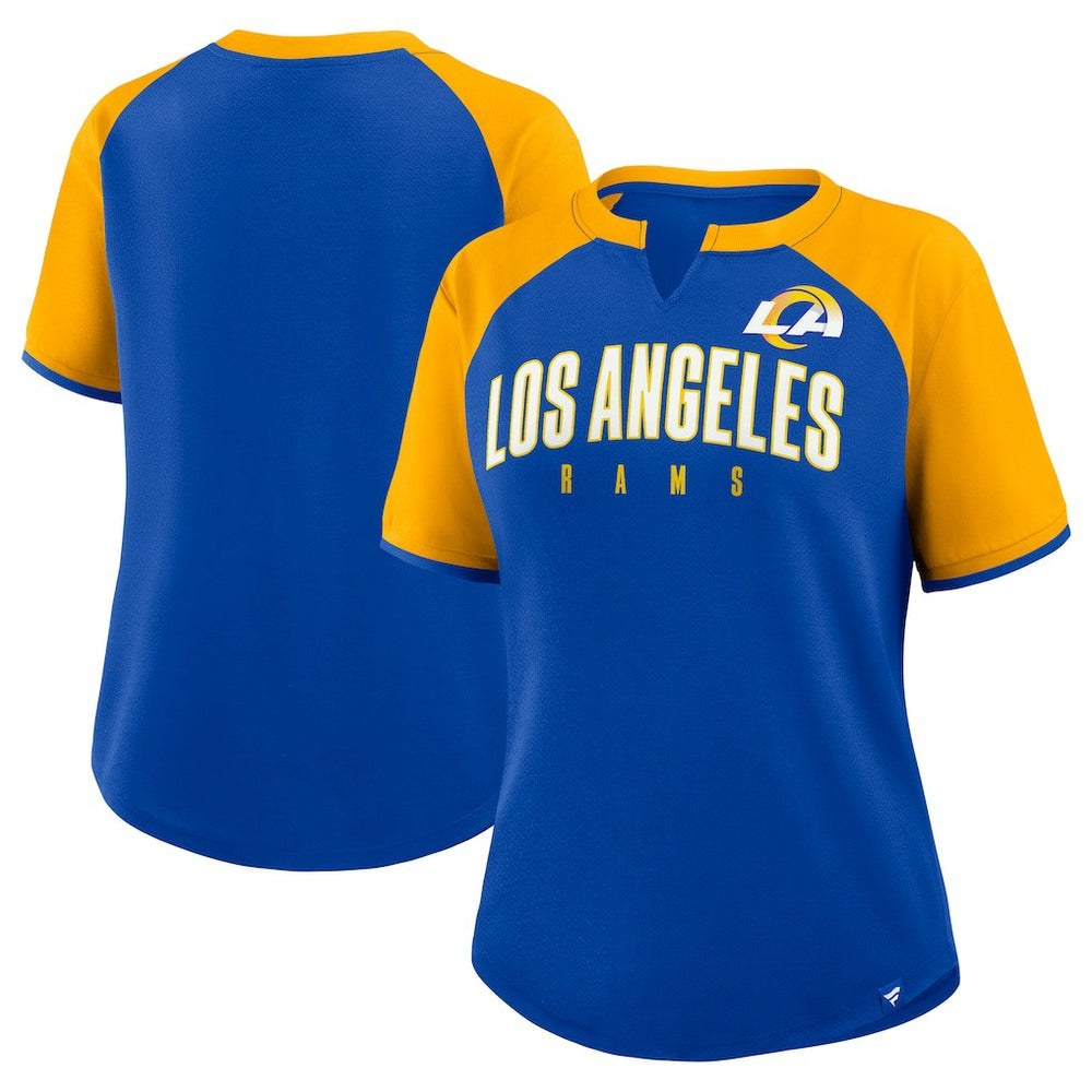 Los Angeles Rams Women's Height Advantage T-Shirt Royal/Gold - Fanatics