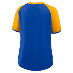 Los Angeles Rams Women's Height Advantage T-Shirt Royal/Gold - Fanatics