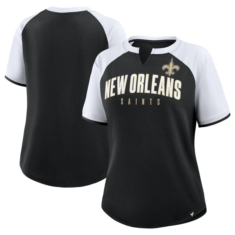 New Orleans Saints Women's Height Advantage T-Shirt Black/White - Fanatics