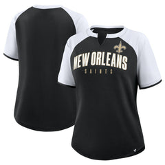 New Orleans Saints Women's Height Advantage T-Shirt Black/White - Fanatics