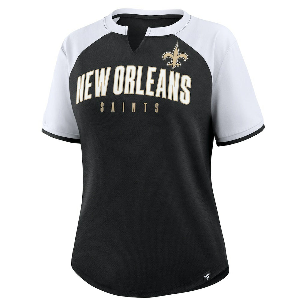 New Orleans Saints Women's Height Advantage T-Shirt Black/White - Fanatics