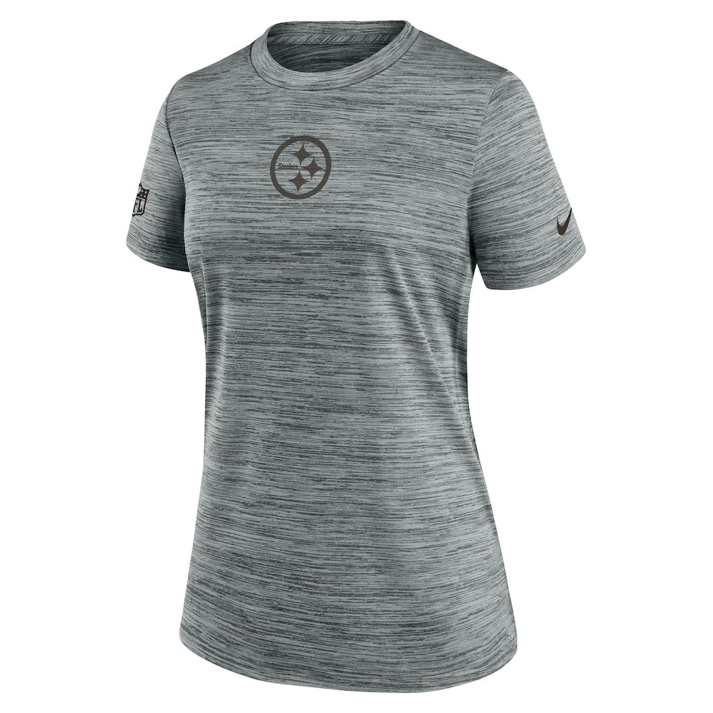 Pittsburgh Steelers Women's Sideline Velocity Dri-FIT T-Shirt Gray - Nike