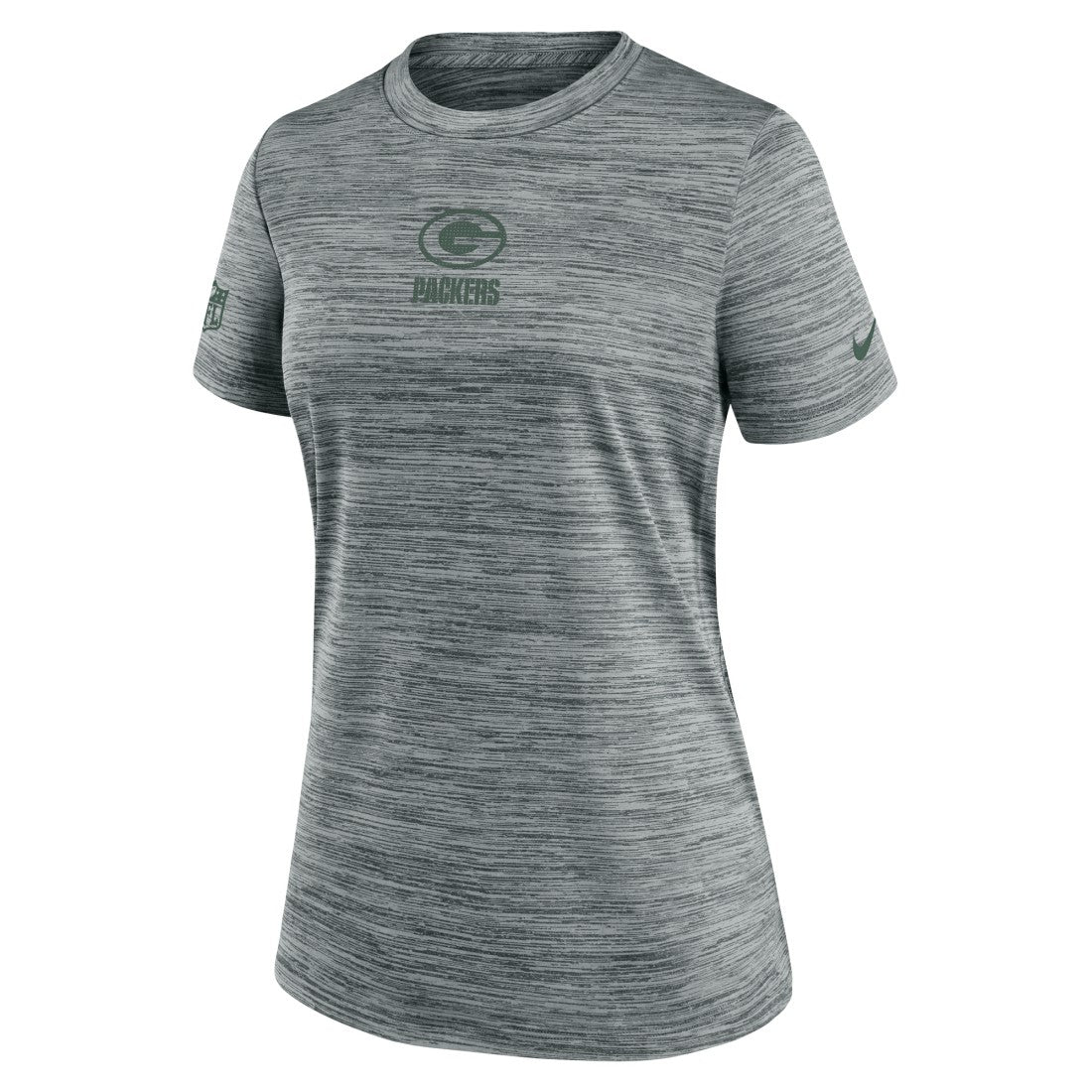 Green Bay Packers Women's Sideline Velocity Dri-FIT T-Shirt Gray - Nike
