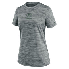 Green Bay Packers Women's Sideline Velocity Dri-FIT T-Shirt Gray - Nike