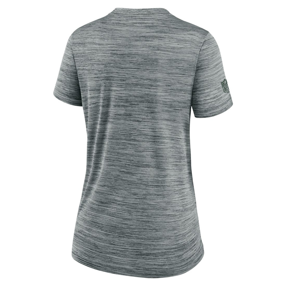 Green Bay Packers Women's Sideline Velocity Dri-FIT T-Shirt Gray - Nike