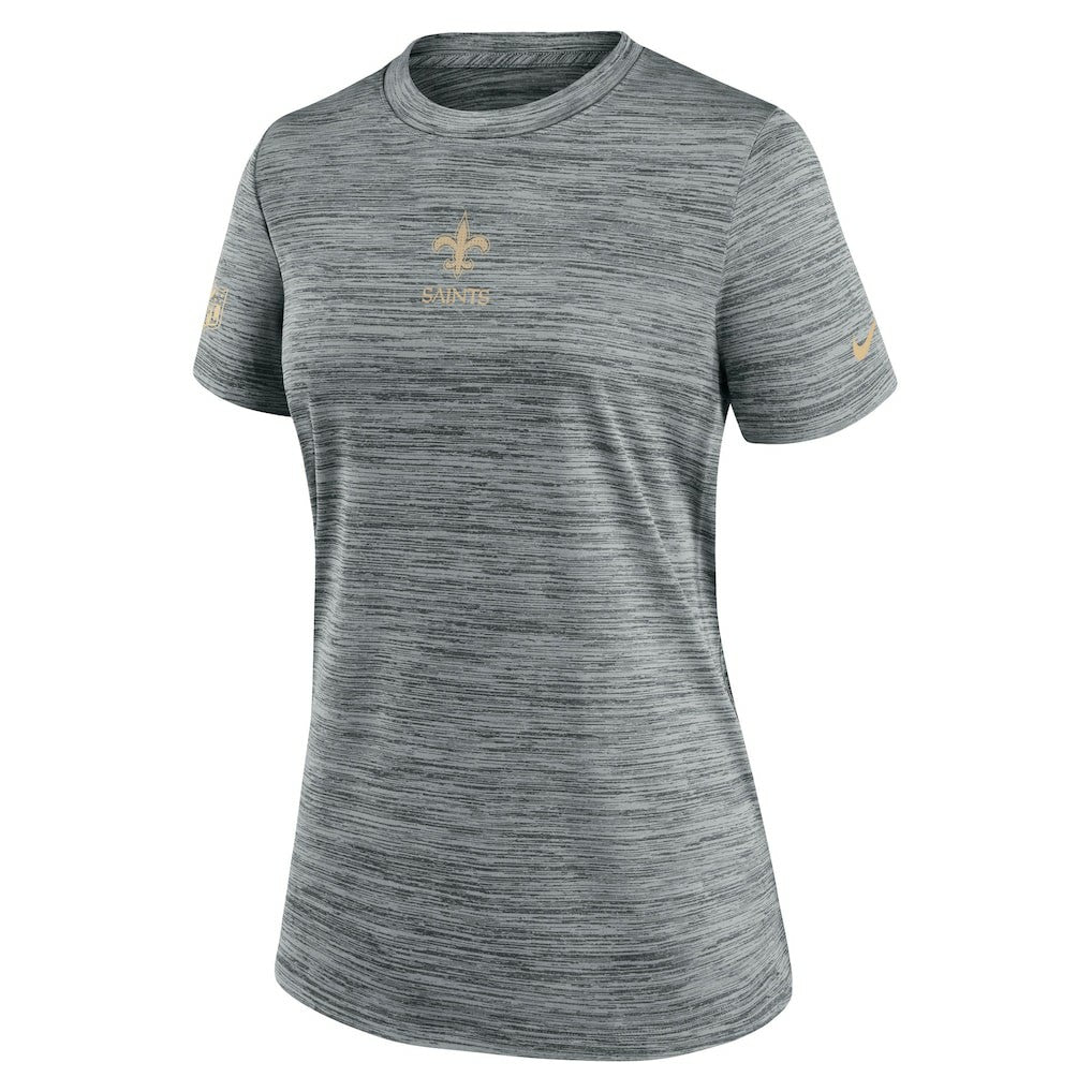 New Orleans Saints Women's Sideline Velocity Dri-FIT T-Shirt Gray - Nike