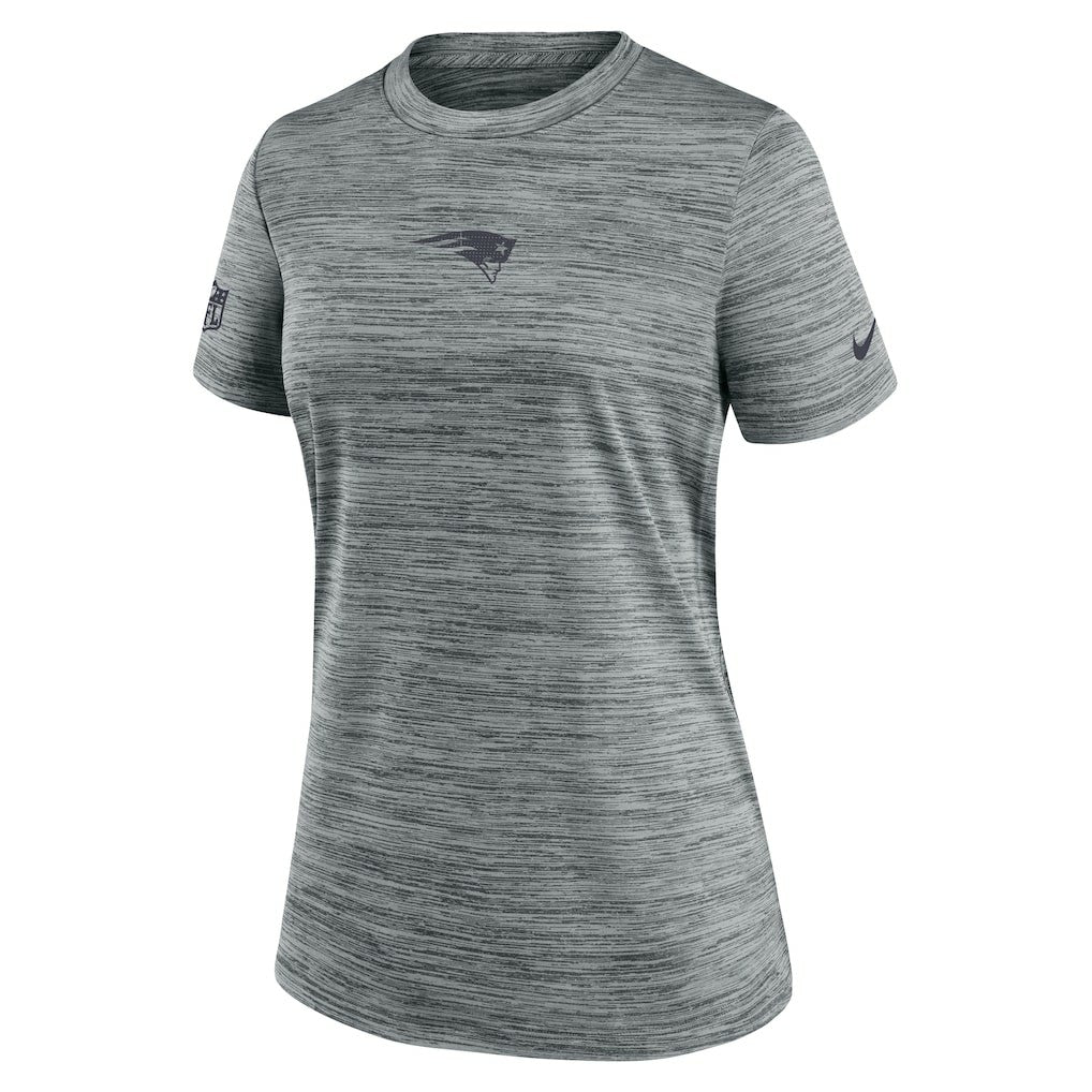 New England Patriots Women's Sideline Velocity Dri-FIT T-Shirt Gray - Nike