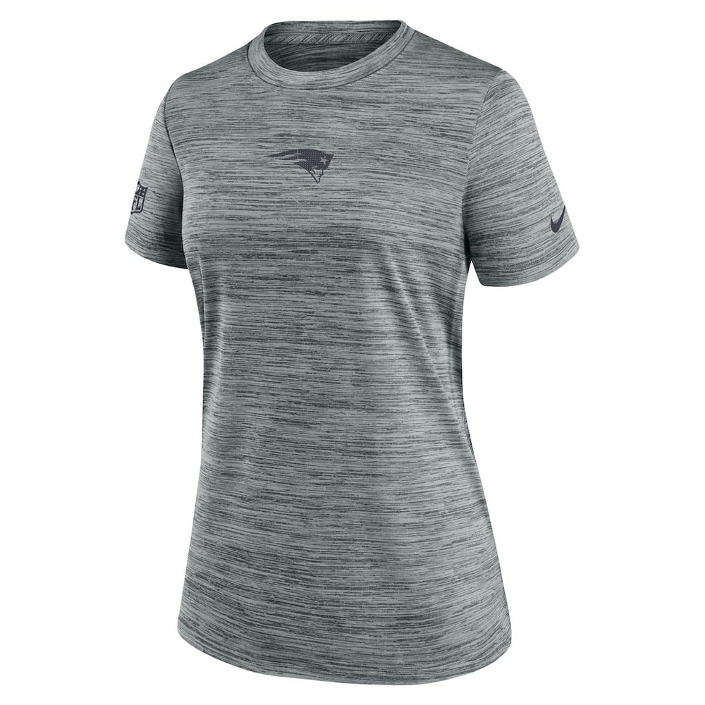 New England Patriots Women's Sideline Velocity Dri-FIT T-Shirt Gray - Nike