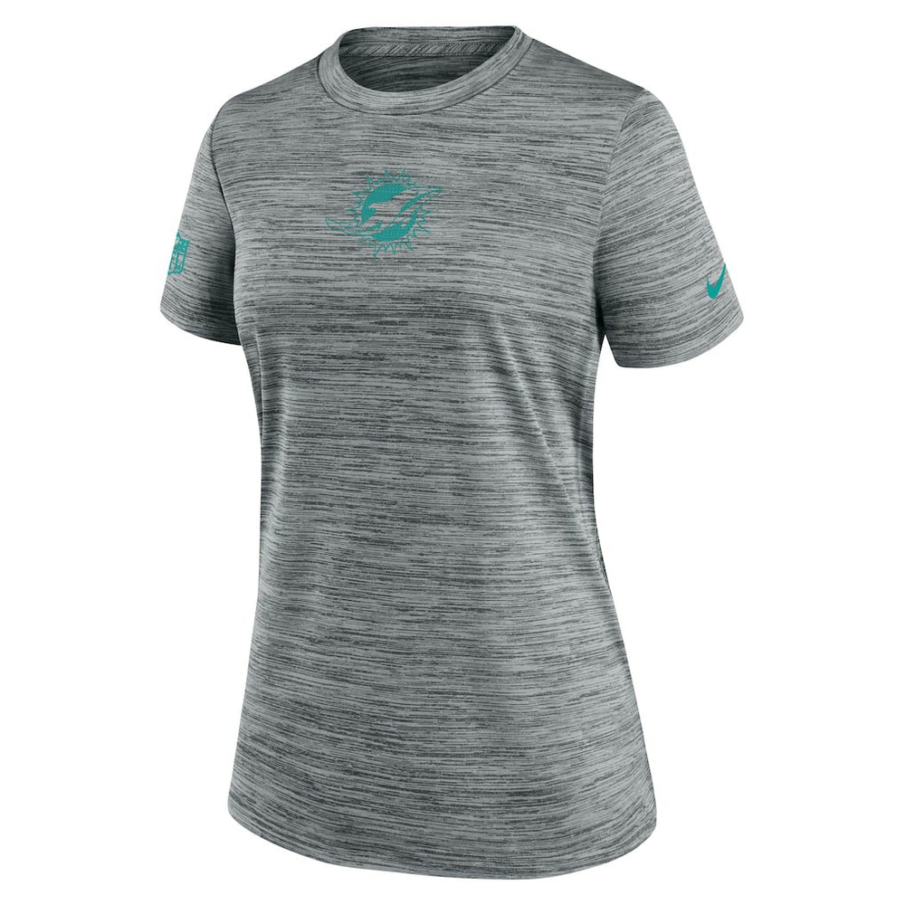 Miami Dolphins Women's Sideline Velocity Dri-FIT T-Shirt Gray - Nike