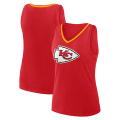 Kansas City Chiefs Logo Athletic Women's Stellar Win V-Neck Tank Top Red - NFL