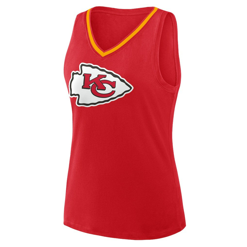 Kansas City Chiefs Logo Athletic Women's Stellar Win V-Neck Tank Top Red - NFL