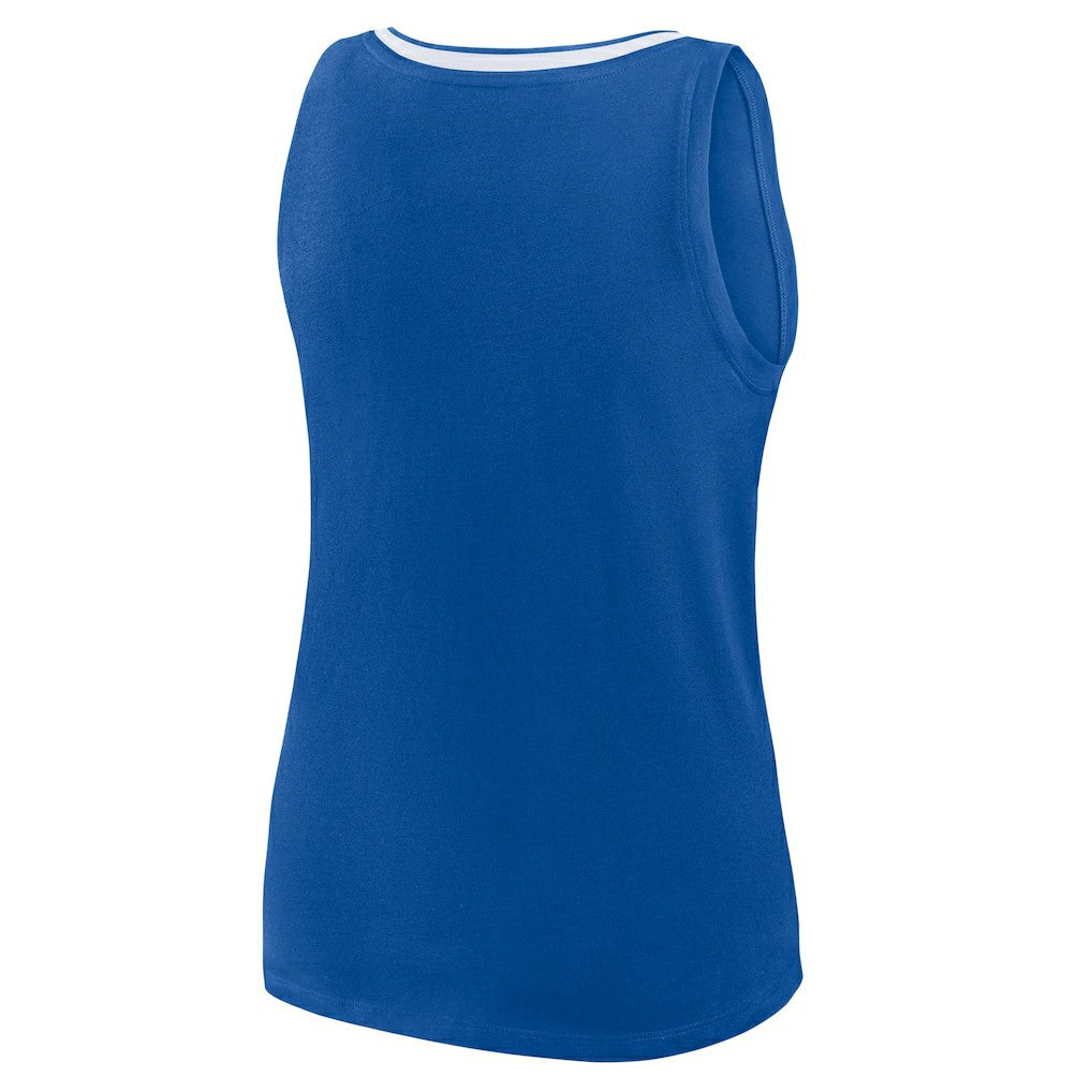 New York Giants Logo Athletic Women's Stellar Win V-Neck Tank Top Royal - NFL
