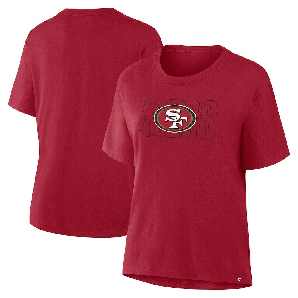 San Francisco 49ers Women's Line Em Up T-Shirt Scarlet - Fanatics