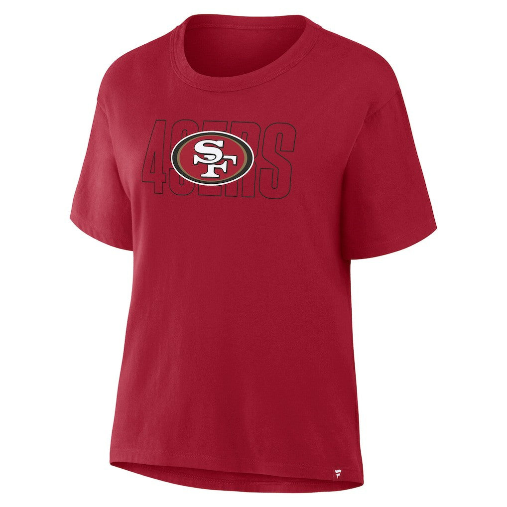 San Francisco 49ers Women's Line Em Up T-Shirt Scarlet - Fanatics