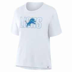 Detroit Lions Women's Line Em Up T-Shirt Ash - Fanatics