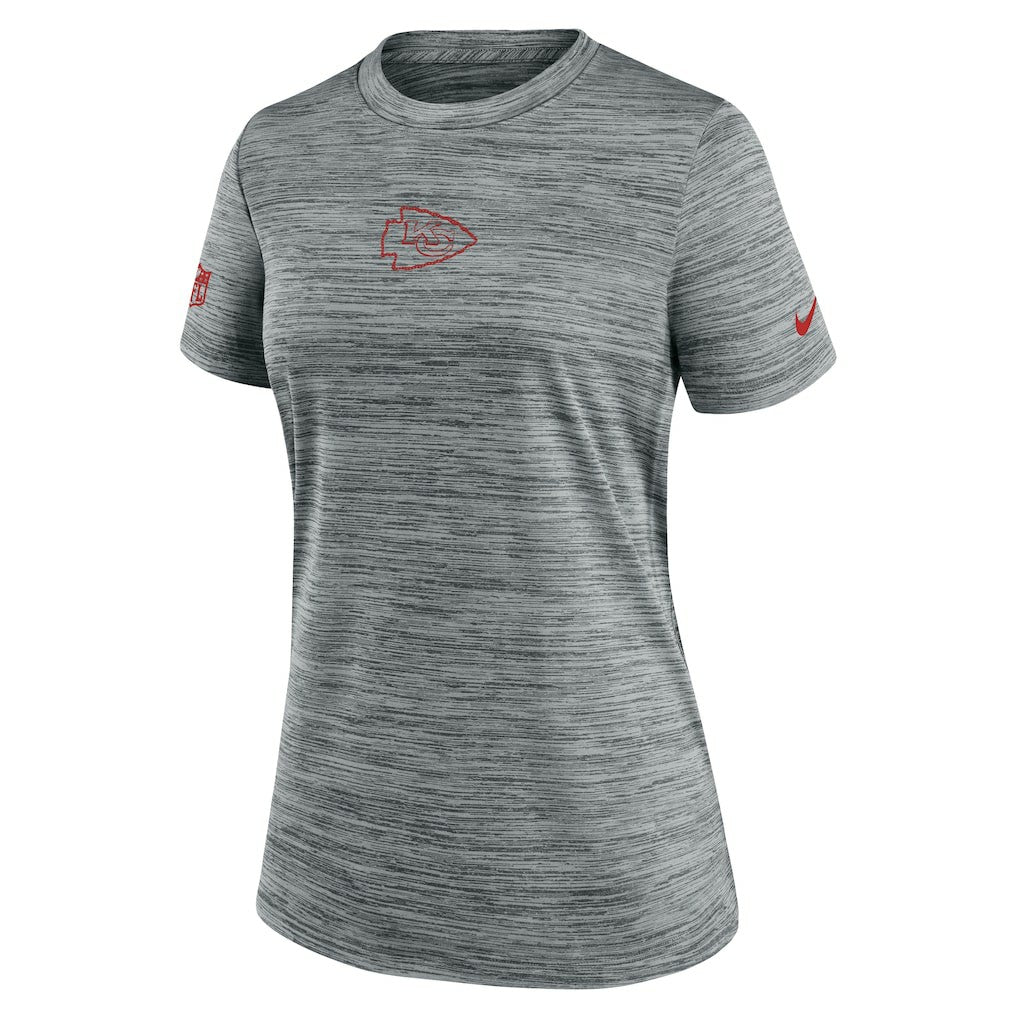Kansas City Chiefs Women's Sideline Velocity Dri-FIT T-Shirt Gray - Nike