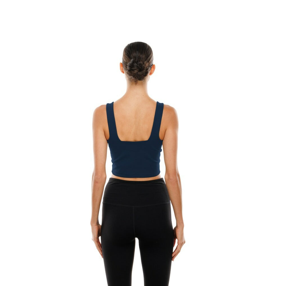 Dallas Cowboys New Era Women's Reversible Cropped Sport Classics Tank Top Navy/Gray - NFL