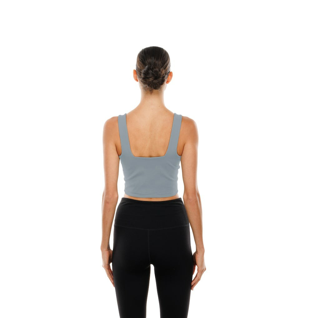 Dallas Cowboys New Era Women's Reversible Cropped Sport Classics Tank Top Navy/Gray - NFL