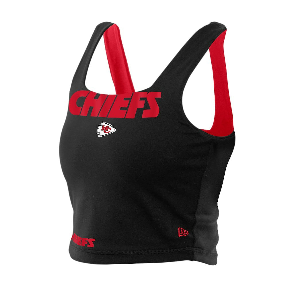 Kansas City Chiefs New Era Women's Reversible Cropped Sport Classics Tank Top Red/Black - NFL
