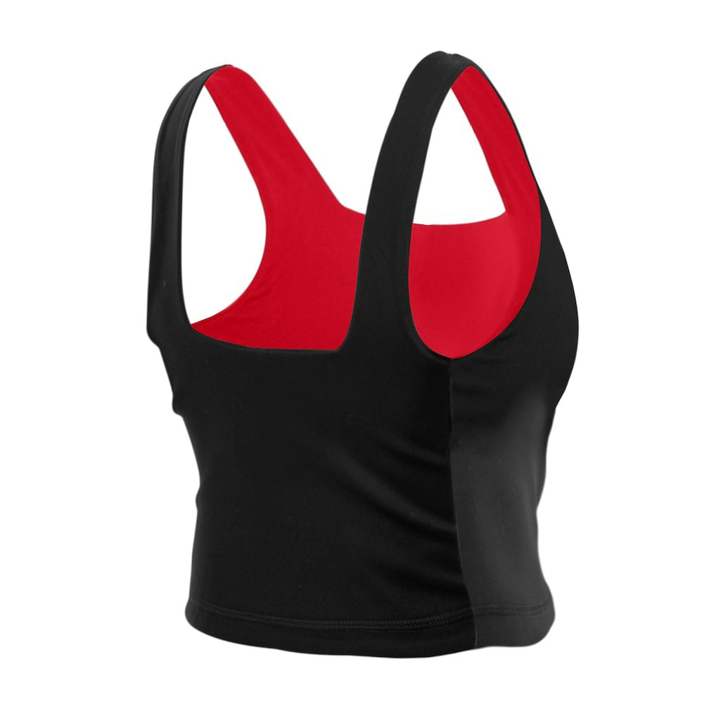 Kansas City Chiefs New Era Women's Reversible Cropped Sport Classics Tank Top Red/Black - NFL