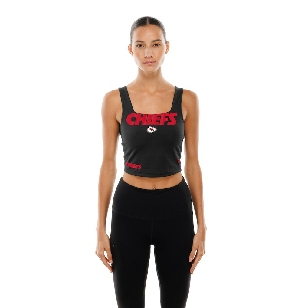 Kansas City Chiefs New Era Women's Reversible Cropped Sport Classics Tank Top Red/Black - NFL