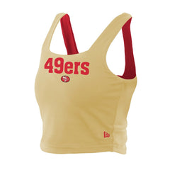 San Francisco 49ers New Era Women's Reversible Cropped Sport Classics Tank Top Scarlet/Black - NFL